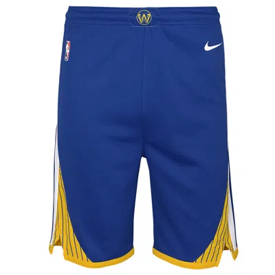 Nike Golden State Warriors Icon Edition Big Kids'  Dri-fit Nba Swingman Shorts In Blue