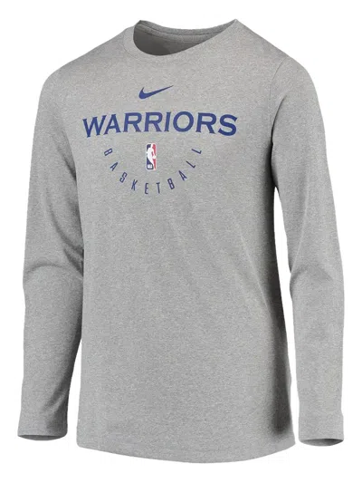 Nike Golden State Warriors Long-sleeves T-shirt In Gray