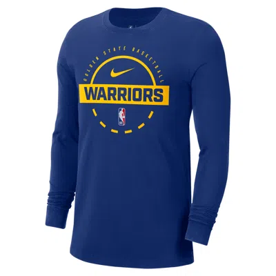 NIKE GOLDEN STATE WARRIORS  MEN'S NBA PRACTICE LONG-SLEEVE T-SHIRT,1015743954