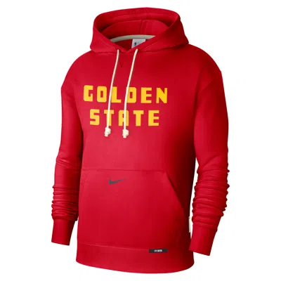Nike Golden State Warriors Standard Issue City Edition  Men's Dri-fit Nba Courtside Hoodie In Red