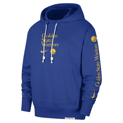 Nike Golden State Warriors Standard Issue Courtside  Men's Dri-fit Nba Hoodie In Blue