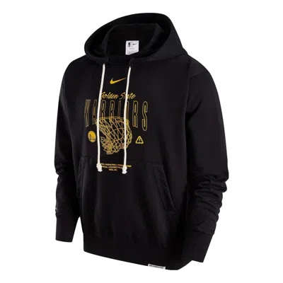 Nike Golden State Warriors Standard Issue Hoodie 'black Gold'