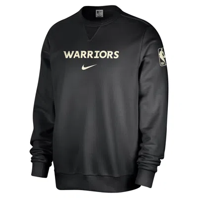 Nike Golden State Warriors Standard Issue  Men's Dri-fit Nba Crew-neck Sweatshirt In Black