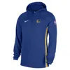 Nike Golden State Warriors Zoned  Men's Dri-fit Nba 1/4-zip Hoodie In Blue