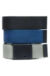 Nike Golf Assorted 3-pack Webbed Belts In Red