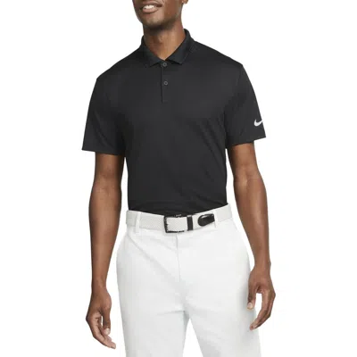 Nike Golf Dri-fit Piqué Golf Polo In Black