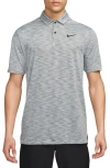 Nike Golf Dri-fit Tour Space Dye Performance Golf Polo In Smoke Grey/black