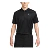 Nike Casual Breathable Solid Color Golf Short Sleeve Polo Shirt Black In Black