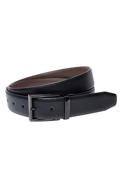 Nike Golf Pebble Grain Faux Leather Belt In Black