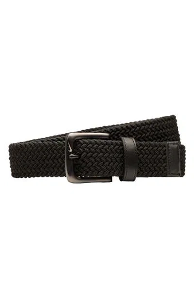 Nike Golf Stretch Webbed Braided Belt In Black