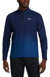 Nike Golf Tour Dri-fit Adv Half Zip Golf Top In Midnight Navy/court Blue