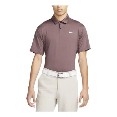 Nike Golf Tour Solid Polo Shirt 'brown' In Pink