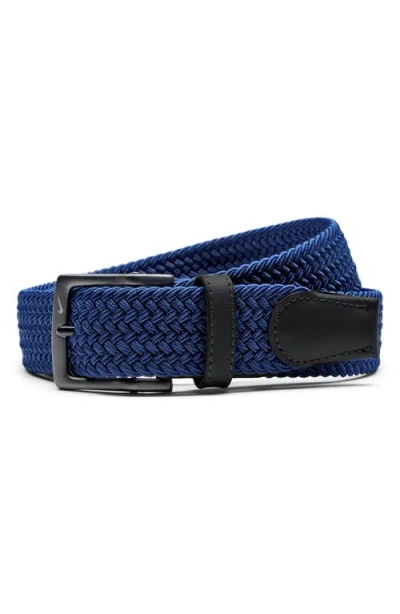 Nike Golf Tour Woven Stretch Belt In Blue