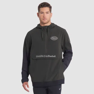 Nike Gotham Green New York Jets 2025 Rivalries Collection Sideline Anorak Half-zip Hoodie Jacket In Gray