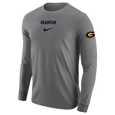 Nike Grambling State  Men's College Long-sleeve T-shirt In Grey