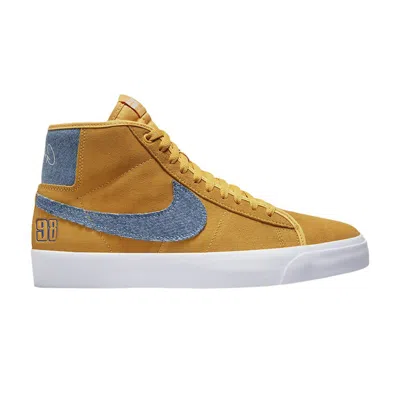 Pre-owned Nike Grant Taylor X Zoom Blazer Mid Pro Gt Sb 'university Gold Denim'