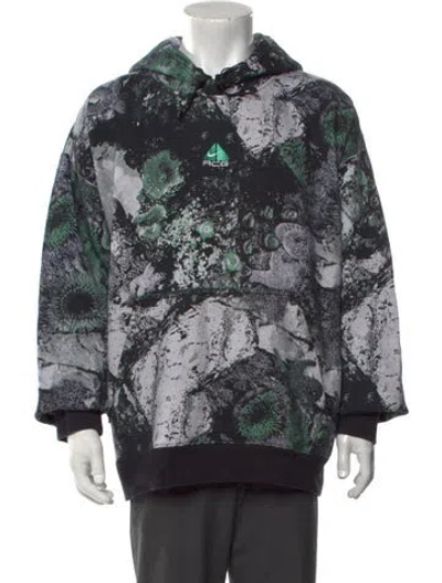 Pre-owned Nike Graphic Print Crew Neck Hoodie In Black