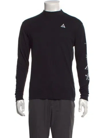 Pre-owned Nike Graphic Print Crew Neck T-shirt In Black