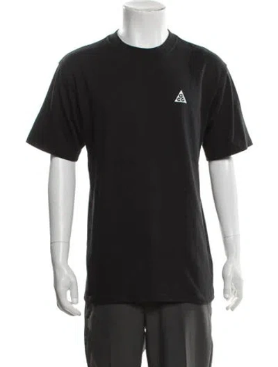 Pre-owned Nike Graphic Print Crew Neck T-shirt In Black