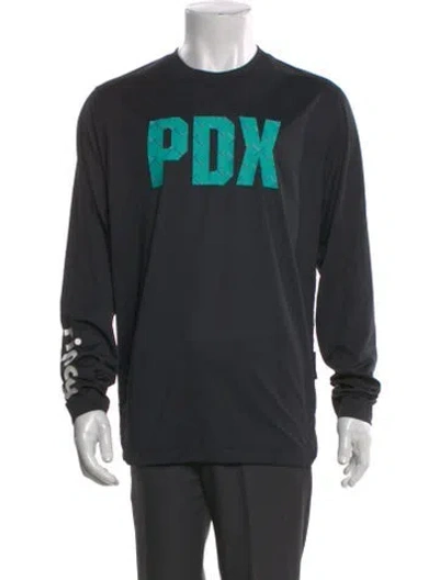 Pre-owned Nike Graphic Print Crew Neck T-shirt In Gray