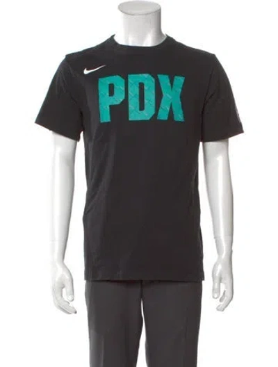 Pre-owned Nike Graphic Print Crew Neck T-shirt In Gray