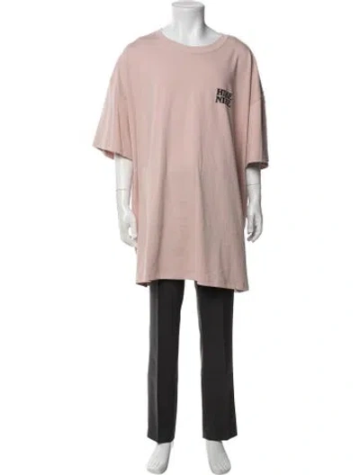 Pre-owned Nike Graphic Print Crew Neck T-shirt W/ Tags In Pink