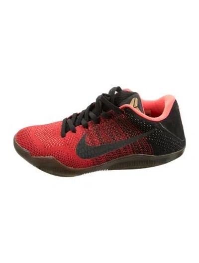 Pre-owned Nike Graphic Print Embroidered Accent Athletic Sneakers In Black/red