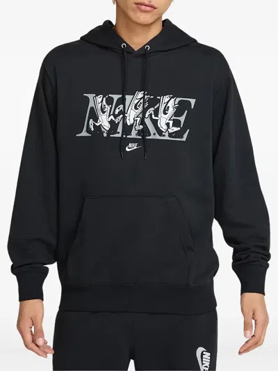Nike Graphic-print Hoodie In Black