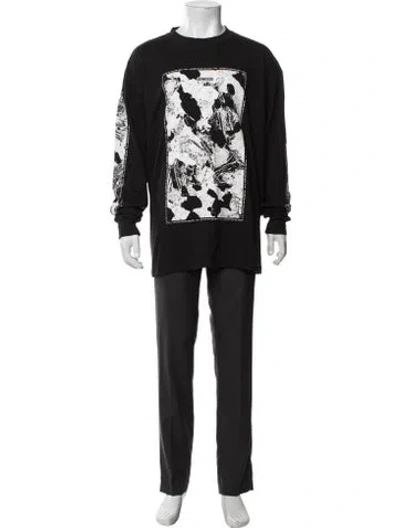 Pre-owned Nike Graphic Print Long Sleeve Shirt In Black