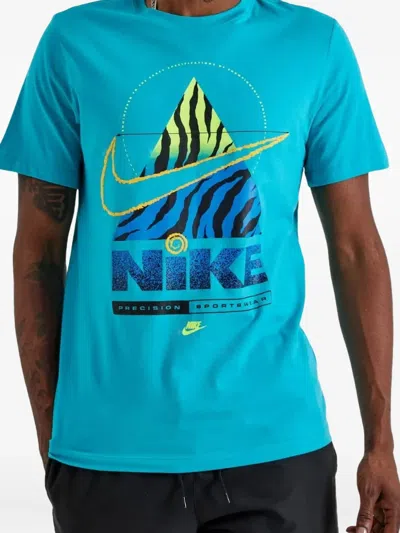 Nike Graphic-print T-shirt In Blue