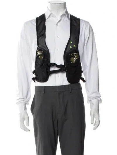 Pre-owned Nike Graphic Print Vest In Black