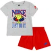 Nike Ace Your Game Baby (12-24m) Jersey T-shirt And Shorts Set In Picante Red