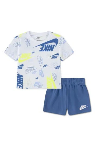 Nike Babies'  Graphic T-shirt & Shorts In Blue