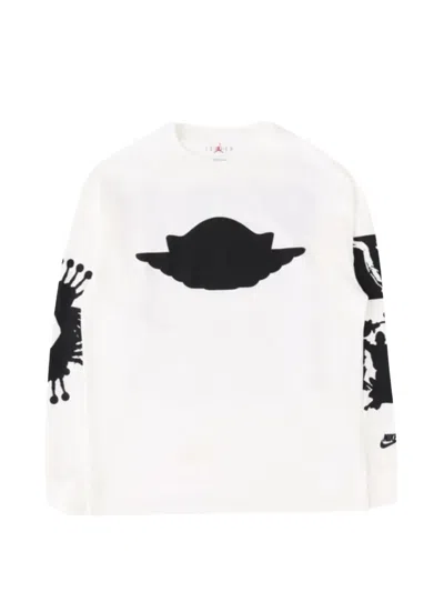 Nike Graphic-print Long-sleeve T-shirt In White