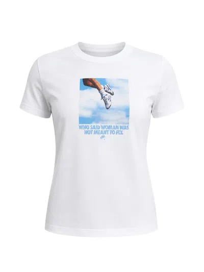 Nike Graphic-print Slim-fit T-shirt In White
