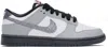 Nike Gray & White Dunk Low Lx Sneakers In White/black-team Red