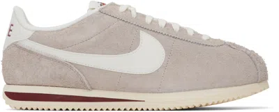NIKE GRAY CORTEZ SE SUEDE SNEAKERS