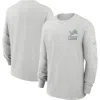 Nike Gray Detroit Lions Essential Heavy Max90 Long Sleeve T-shirt In Gray