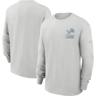 Nike Gray Detroit Lions Essential Heavy Max90 Long Sleeve T-shirt