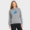 Nike Gray Detroit Lions Sideline Standard Issue Initial Home Dri-fit Hoodie In Gray