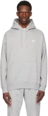 Nike Gray Embroidered Hoodie