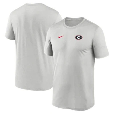 Nike Gray Georgia Bulldogs 2025 Sideline Small Logo Legend Performance T-shirt