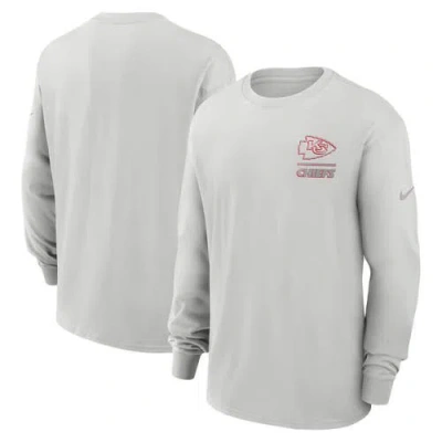 Nike Gray Kansas City Chiefs Essential Heavy Max90 Long Sleeve T-shirt