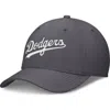 Nike Gray Los Angeles Dodgers Swoosh Performance Flex Hat In Gray