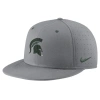 NIKE NIKE GRAY MICHIGAN STATE SPARTANS USA SIDE PATCH TRUE AEROBILL PERFORMANCE FITTED HAT