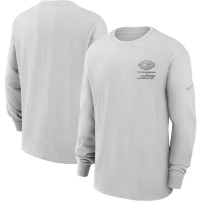 Nike Gray New York Jets Essential Heavy Max90 Long Sleeve T-shirt