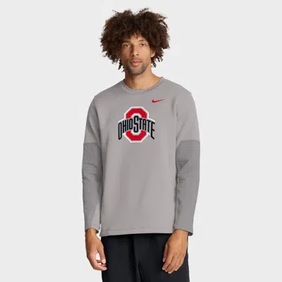 Nike Gray Ohio State Buckeyes 2025 Sideline Coach Performance Long Sleeve T-shirt