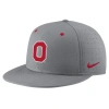 NIKE NIKE GRAY OHIO STATE BUCKEYES USA SIDE PATCH TRUE AEROBILL PERFORMANCE FITTED HAT