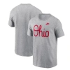 Nike Men's Ohio State Buckeyes Vintage Script T-shirt In Gray
