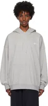 Nike Club French Terry Oversized Hoodie In Gray In Dk Grey Heather/lt S